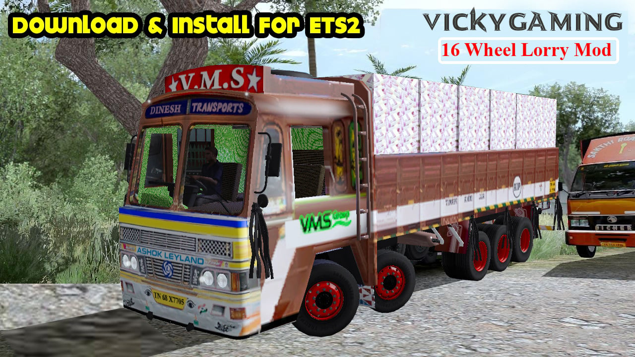 Ashok LeyLand Lorry (16 Wheels) Lorry mod